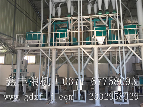 新鄉(xiāng)封丘7組鋼架式石磨面粉機(jī)組