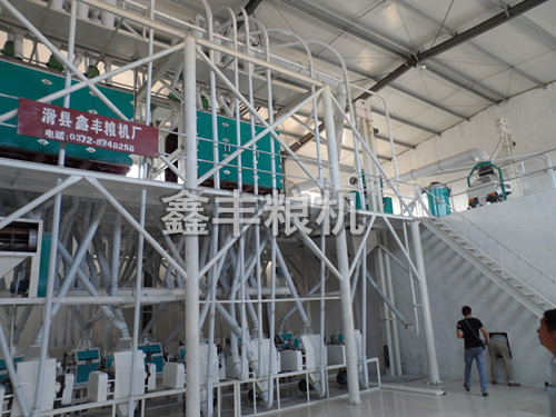 山西晉城60噸級落地式面粉機安裝案例